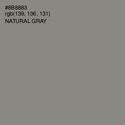 #8B8883 - Natural Gray Color Image